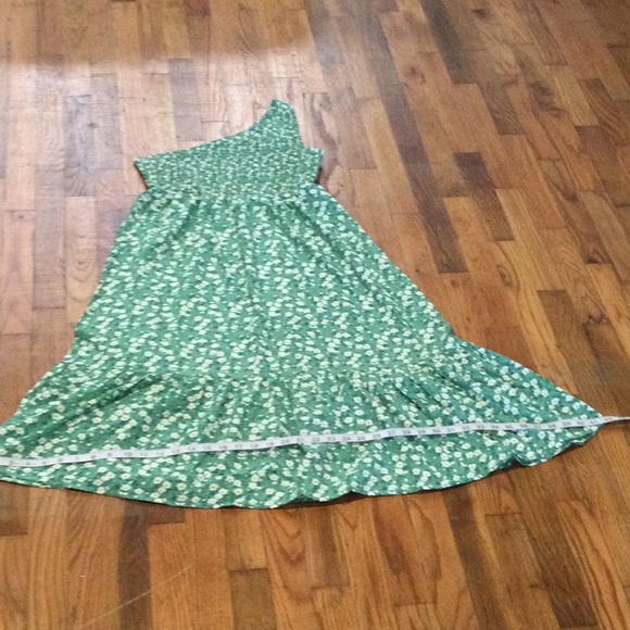 Deep Self Floral One Shoulder Smocked A-line Midi Dress Size M - Picture 16 of 16